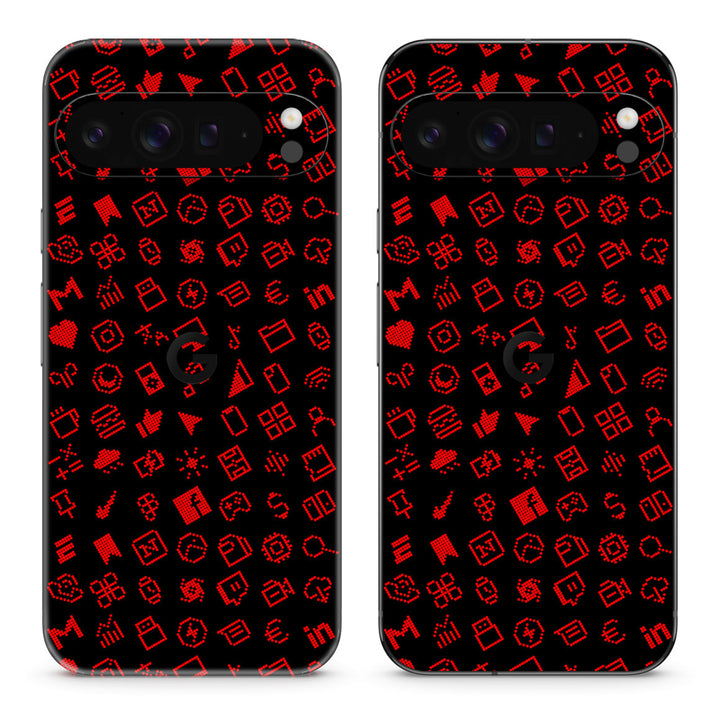 Pixel 9 Pro XL Everything Series Black Red Skin