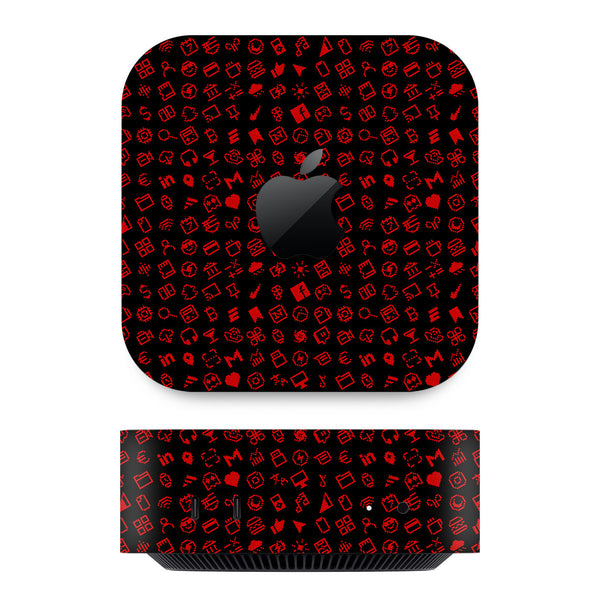 Mac Mini M4 Everything Series Black Red Skin