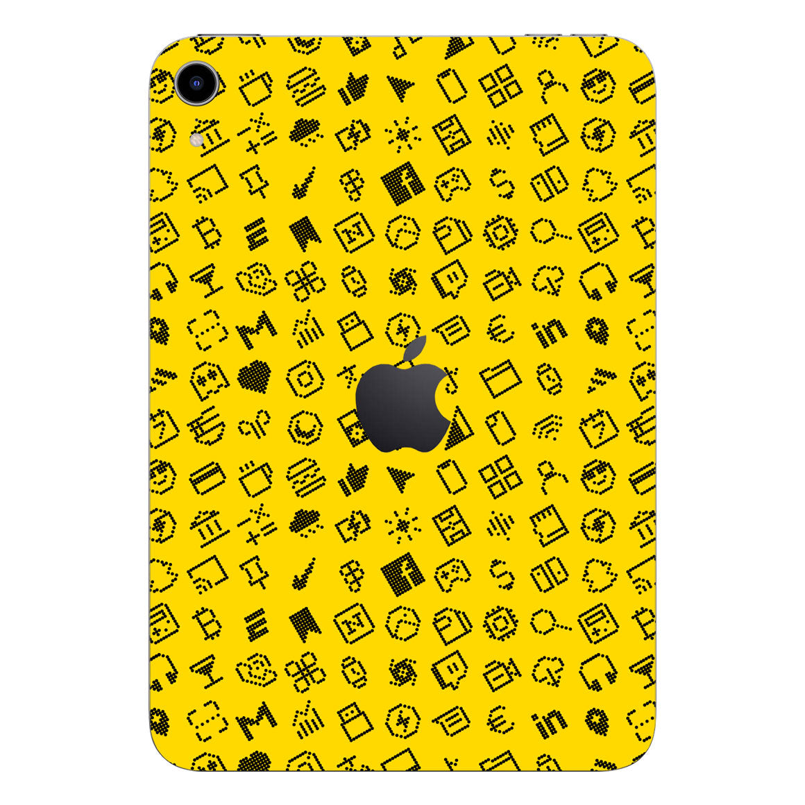 Custom OtterBox Defender for Apple iPad / Air / Pro / Mini - CUSTOM Monogram - Yellow Black Polka Dots fashion Name