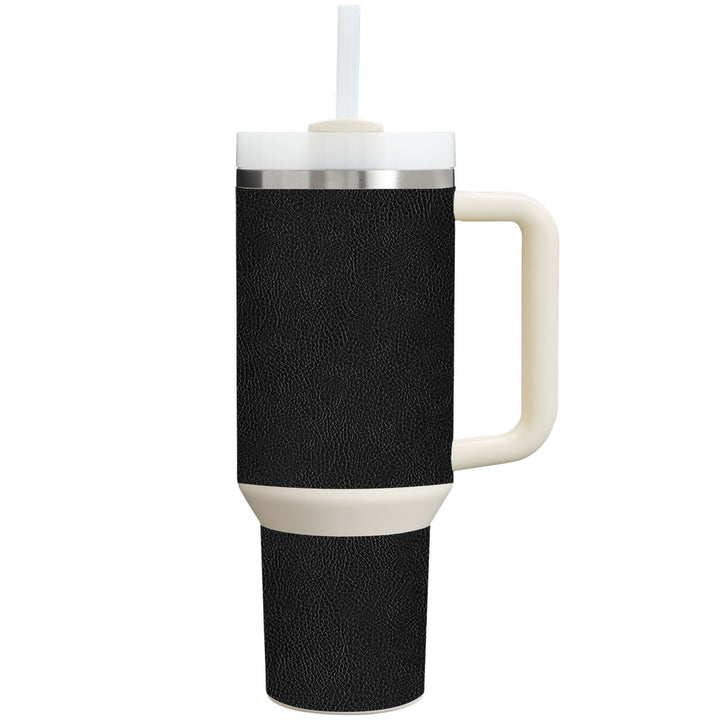 Stanley Personalized Tumbler Leather Series Black Skin