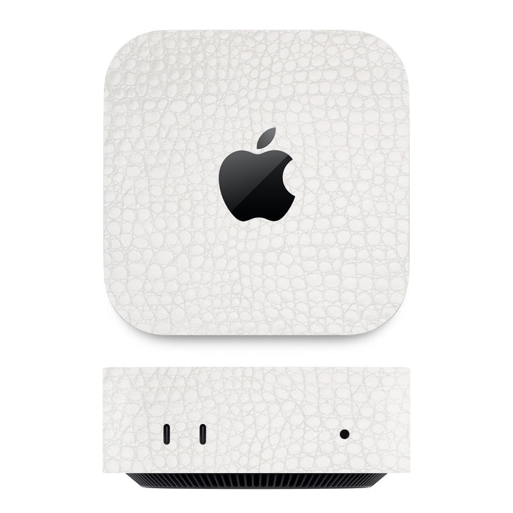 Mac Mini M4 Leather Series WhiteAlligator Skin