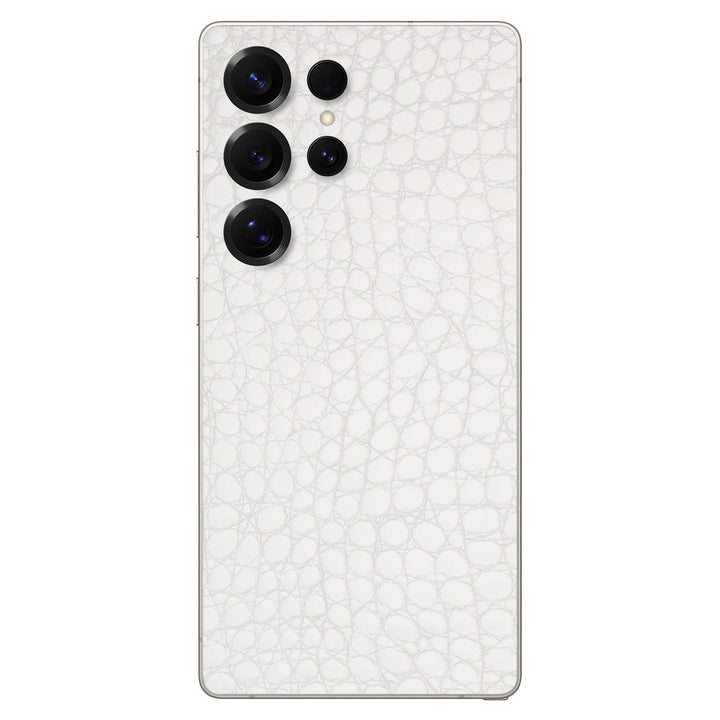 Galaxy S25 Ultra Leather Series WhiteAlligator Skin