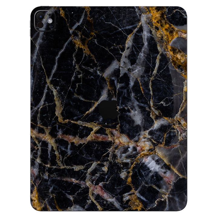 iPad Pro 13" M4 Marble Series Black Gold Skin