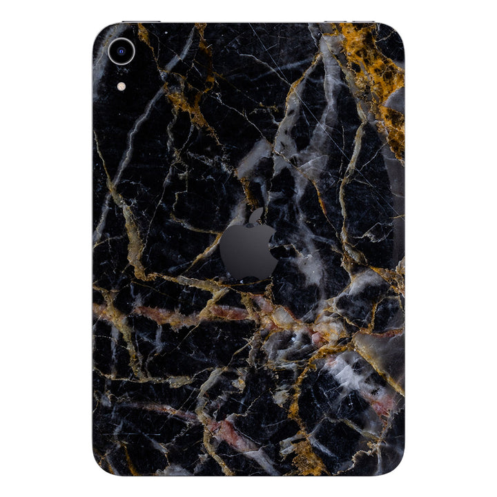 iPad Mini 7 (A17 Pro) Marble Series Black Gold Skin