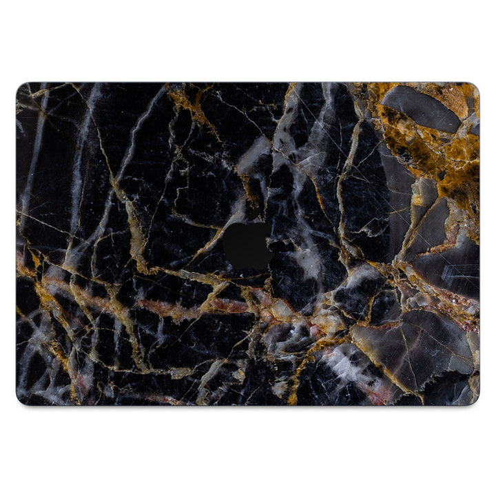 MacBook Air 15” (2025 M4) Marble Series Black Gold Skin