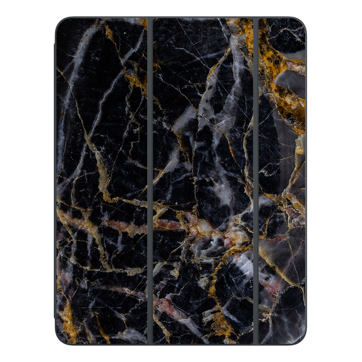 Smart Folio for iPad Pro 13-inch (M4) Marble Series Black Gold Skin