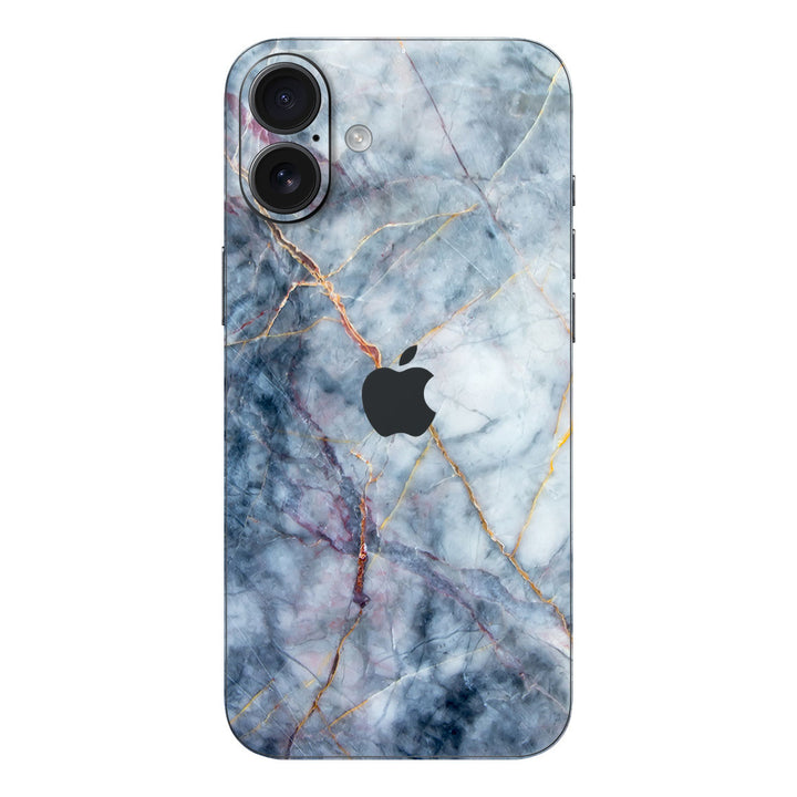 iPhone 16 Marble Series Blue Gold