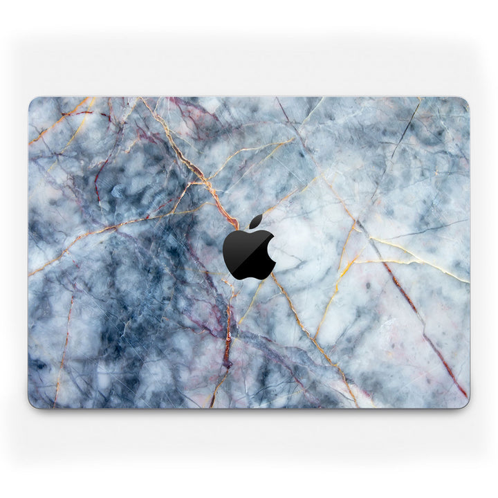 MacBook Pro 14" (2024, M4) Marble Series Blue Gold Skin