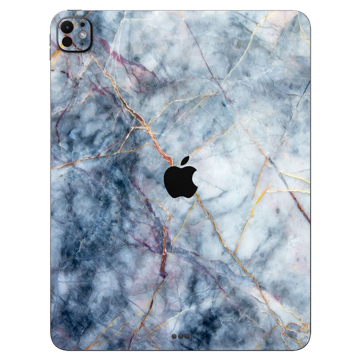 iPad Pro 13" M4 Marble Series Blue Gold Skin