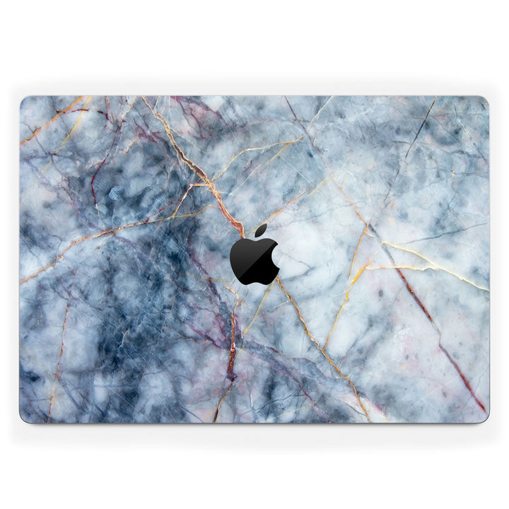 MacBook Pro 16" (2024 M4) Marble Series Blue Gold Skin