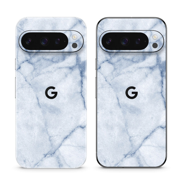 Pixel 9 Pro Marble Series Blue Skin