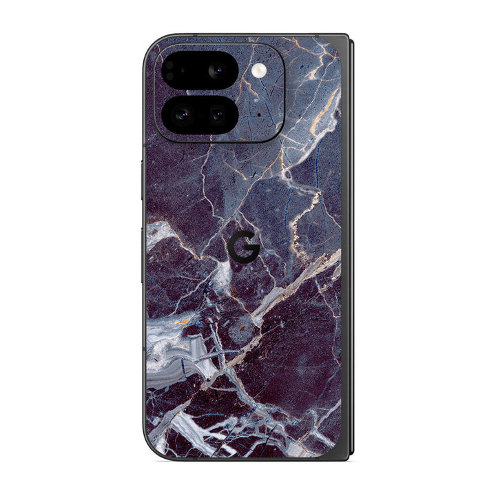 Pixel 9 Pro Fold Marble Series Dark Blue Skin