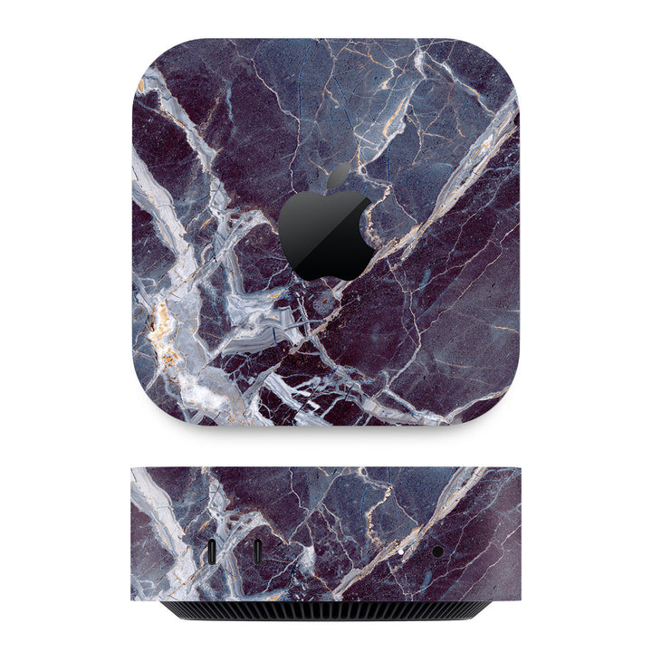 Mac Mini M4 Marble Series Dark Blue Skin