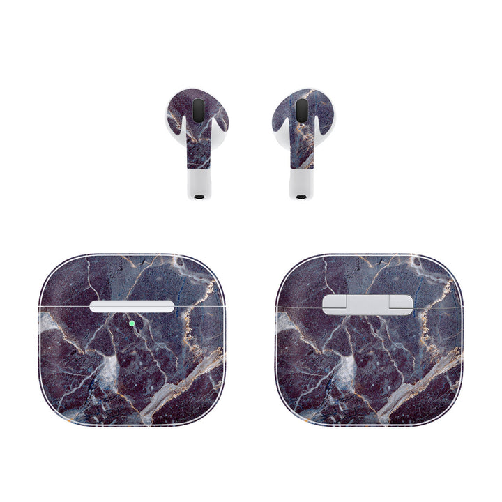 AirPods 4 Marble Series Dark Blue Skin