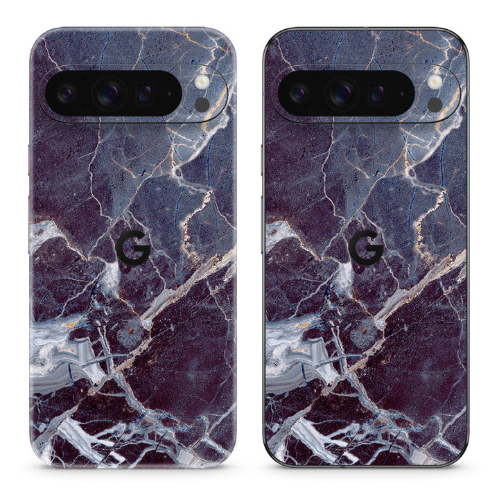 Pixel 9 Pro XL Marble Series Dark Blue Skin