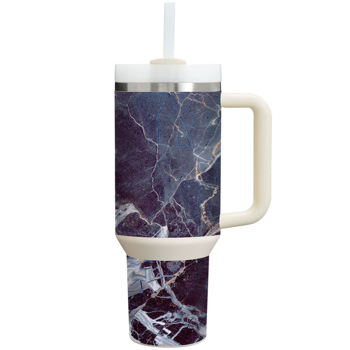 Stanley Personalized Tumbler Marble Series Dark Blue Skin