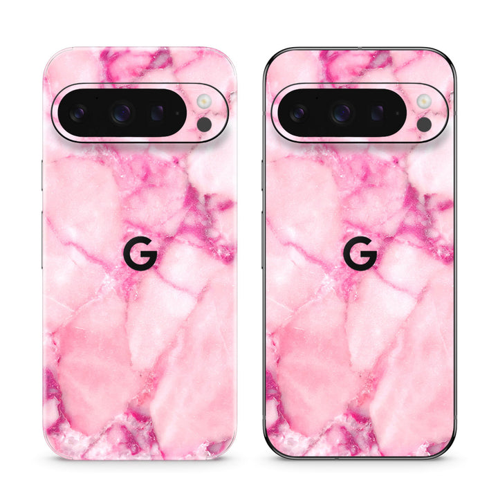 Pixel 9 Pro Marble Series Pink Skin