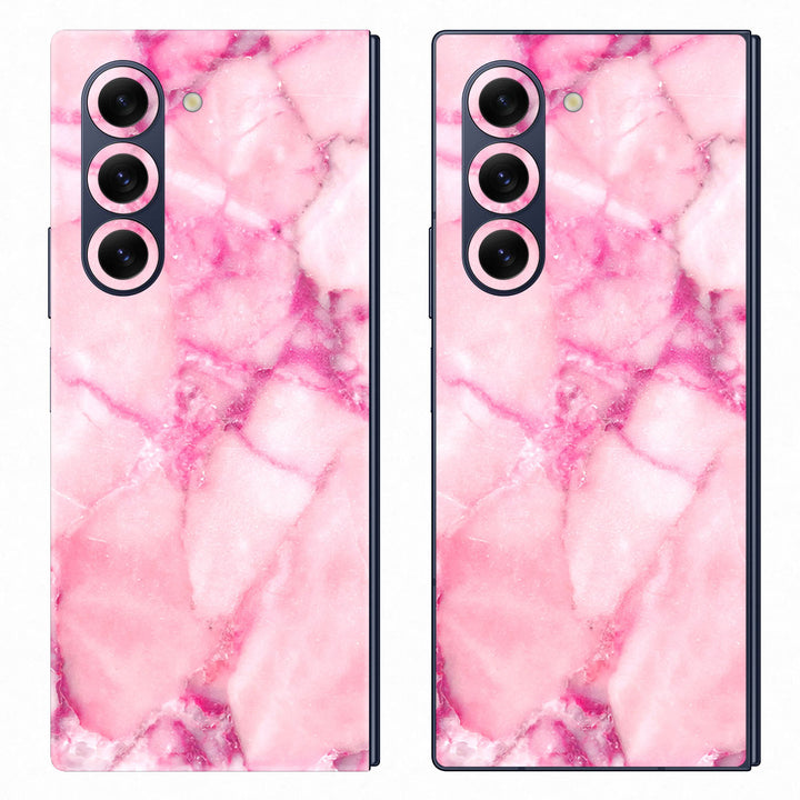 Galaxy Z Fold 6 Marble Series Pink Skin