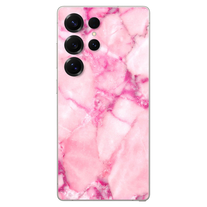 Galaxy S25 Ultra Marble Series Pink Skin