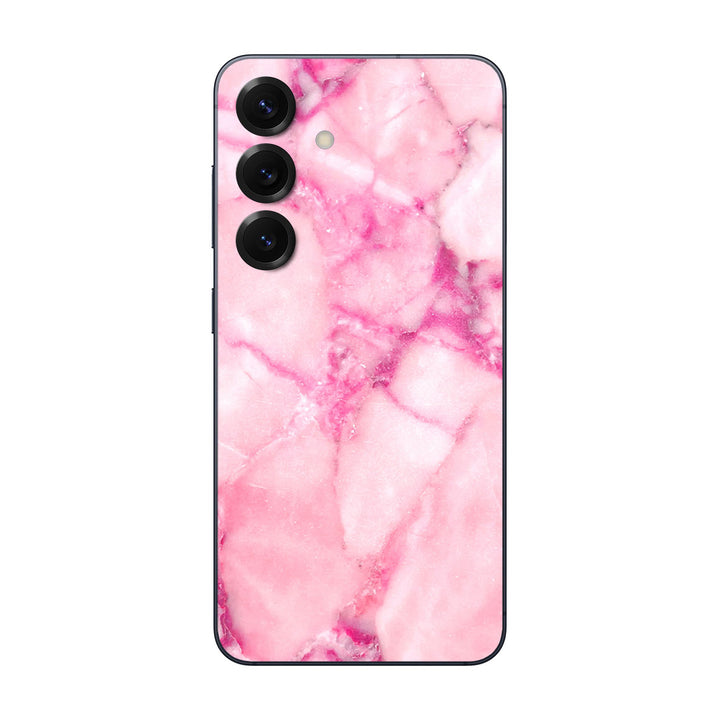 Galaxy S25 Marble Series Pink Skin