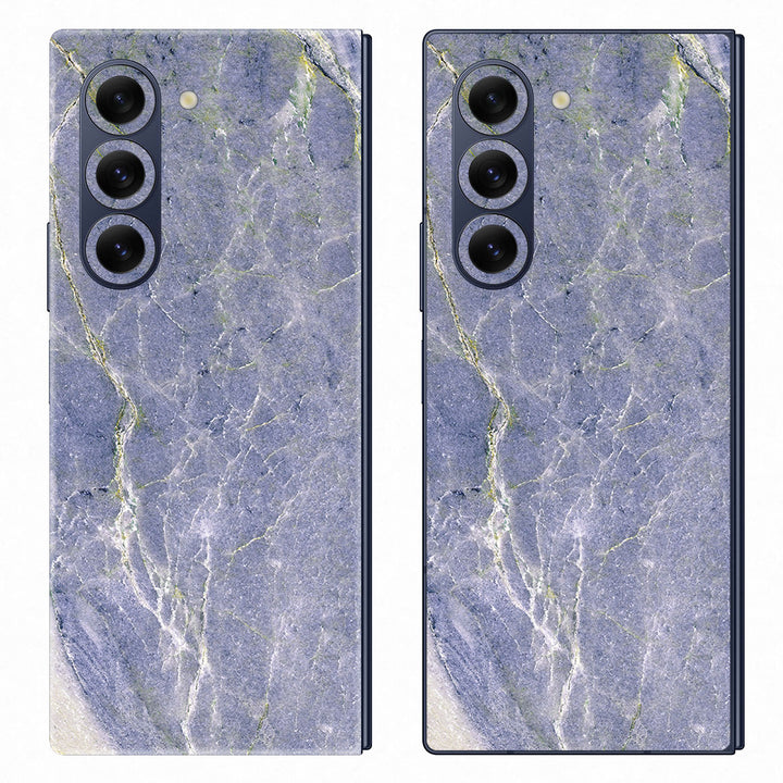 Galaxy Z Fold 6 Marble Series Too Blue Skin