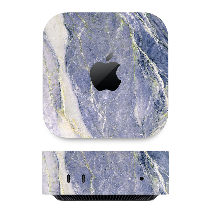 Mac Mini M4 Marble Series Too Blue Skin