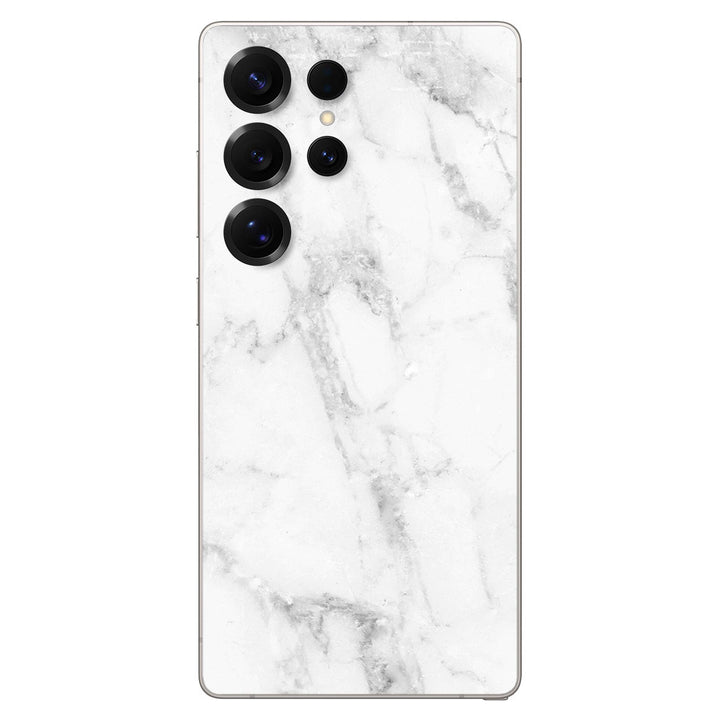 Galaxy S25 Ultra Marble Series White Skin