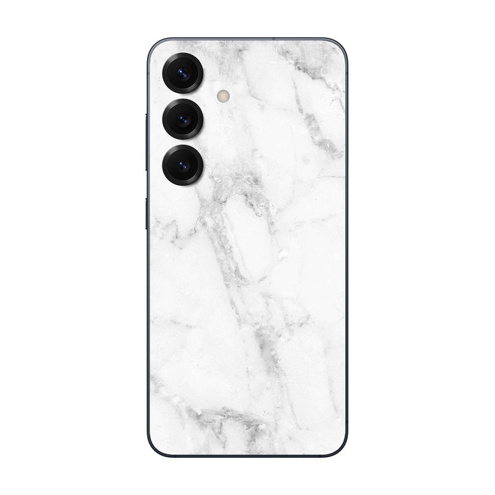 Galaxy S25 Marble Series White Skin