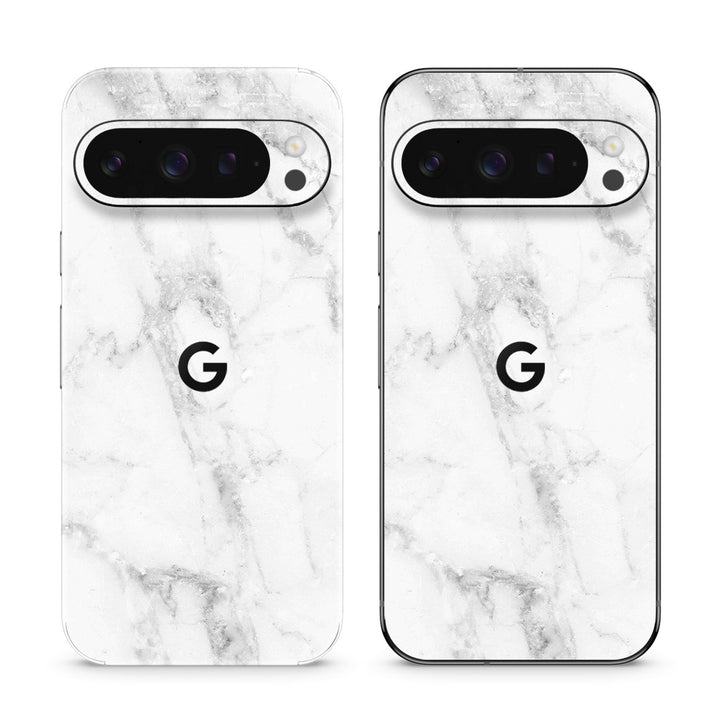 Pixel 9 Pro Marble Series White Skin