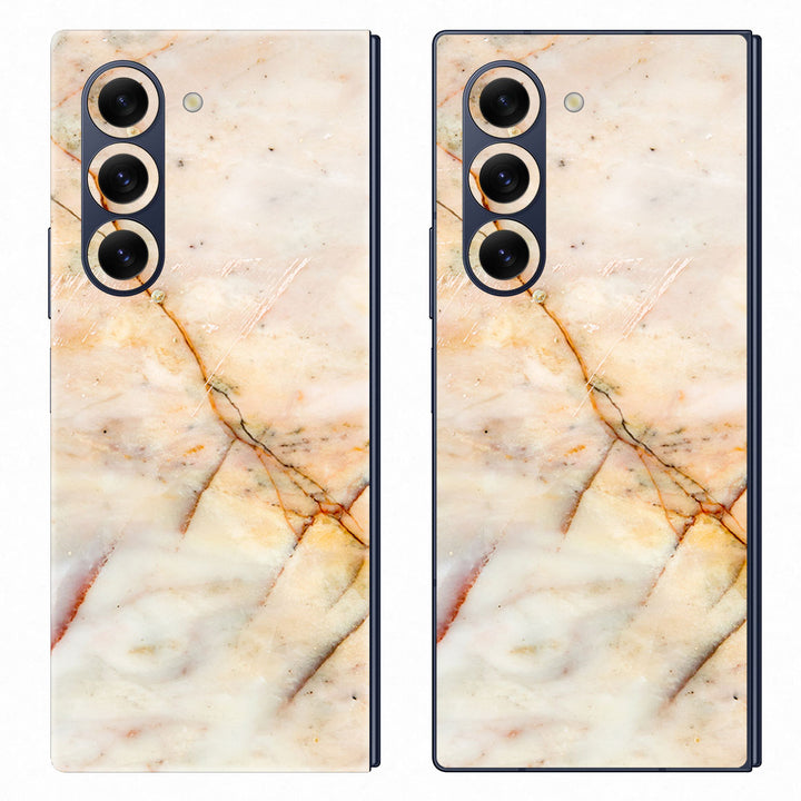 Galaxy Z Fold 6 Marble Series Yellow Skin