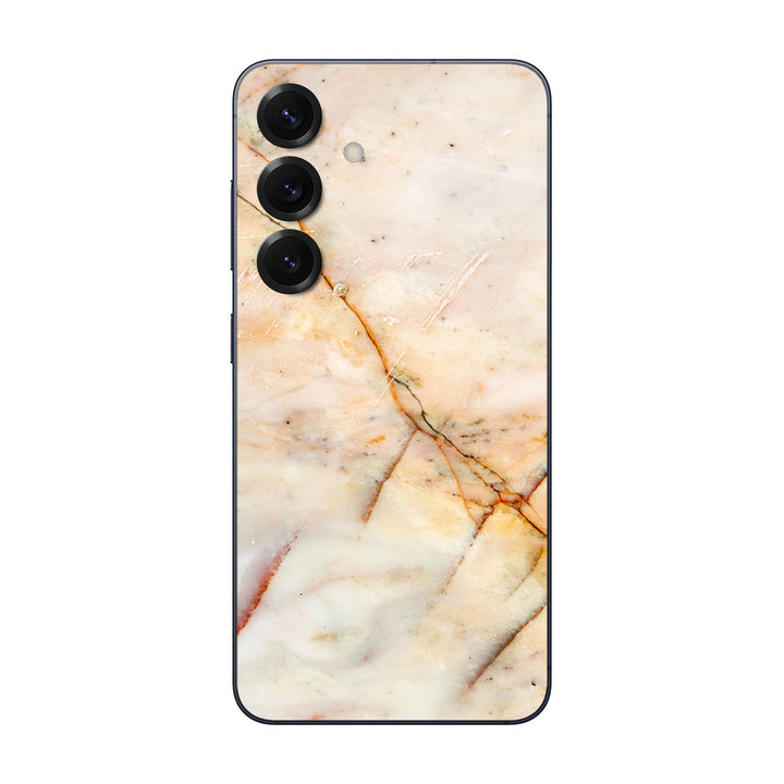 Galaxy S25 Marble Series Yellow Skin