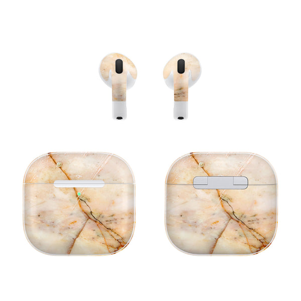 AirPods 4 Marble Series Yellow Skin