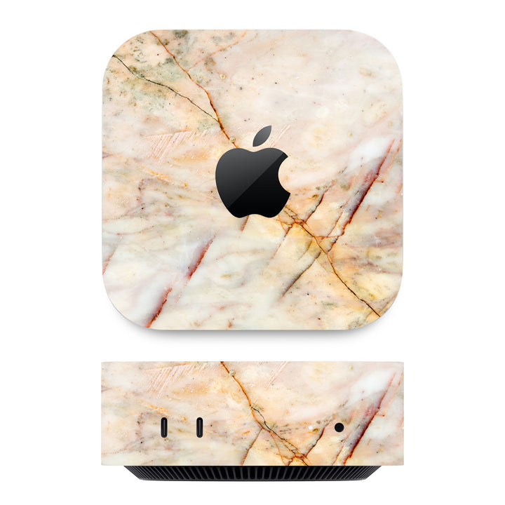 Mac Mini M4 Marble Series Yellow Skin