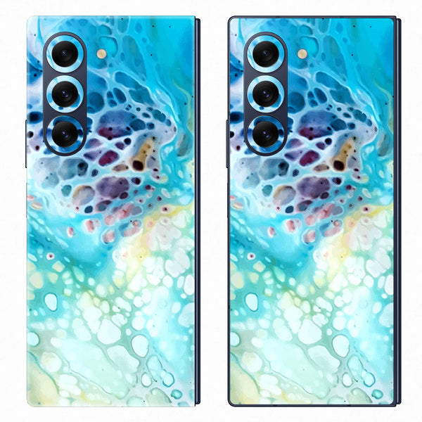 Galaxy Z Fold 6 Oil Paint Series Arctic Waves Skin