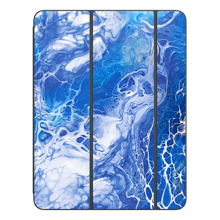 Smart Folio for iPad Pro 13-inch (M4) Oil Paint Series Blue Waves Skin