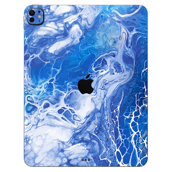 iPad Pro 13" M4 Oil Paint Series Blue Waves Skin