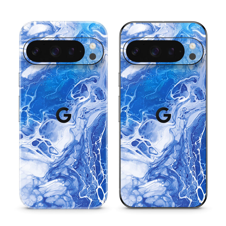 Pixel 9 Pro Oil Paint Series Blue Waves Skin