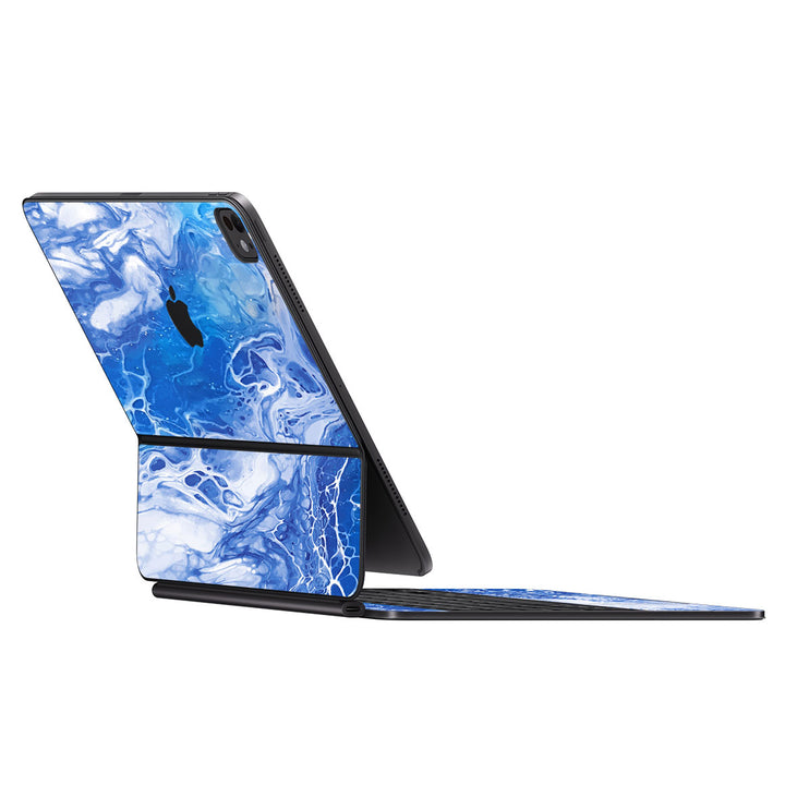 Magic Keyboard for iPad Pro 11" (M4) Oil Paint Series Blue Waves Skin