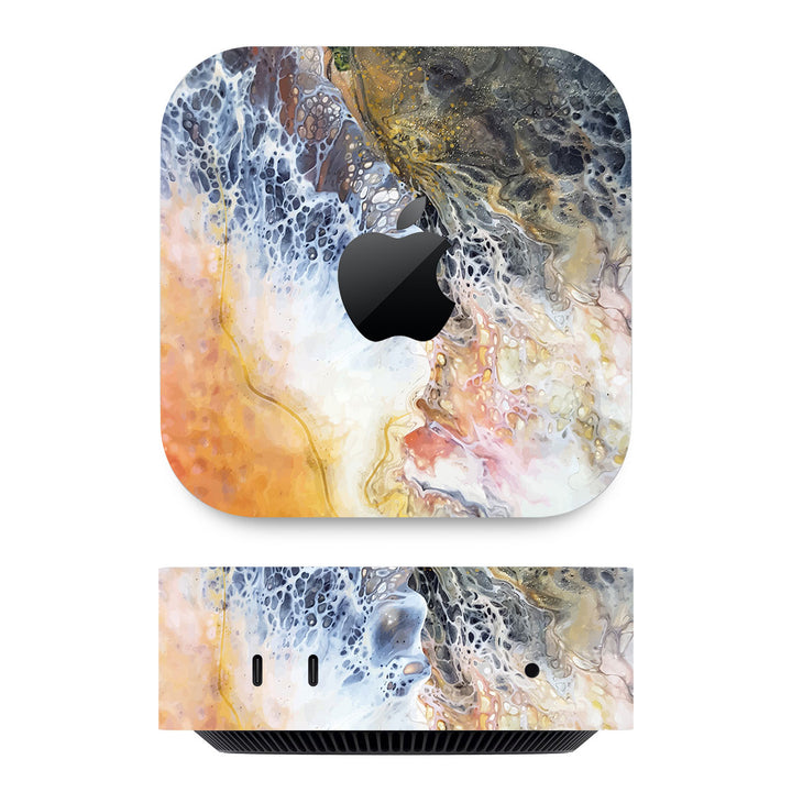 Mac Mini M4 Oil Paint Series Coastline Skin