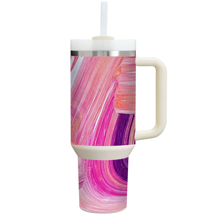 Stanley Personalized Tumbler Oil Paint Series Pink Brushed Skin