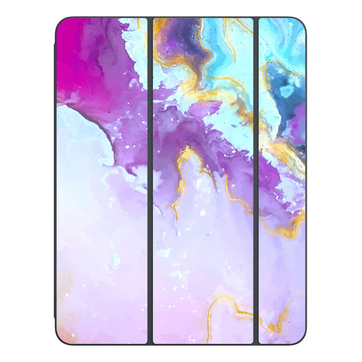 Smart Folio for iPad Pro 13-inch (M4) Oil Paint Series Pink Swirl Skin