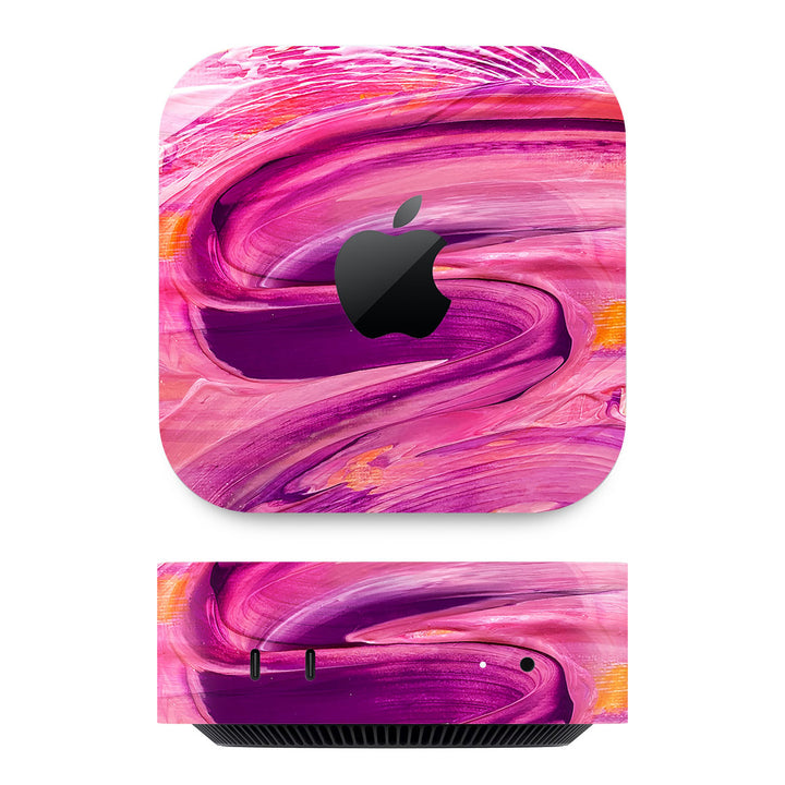 Mac Mini M4 Oil Paint Series Purple Brushed Skin