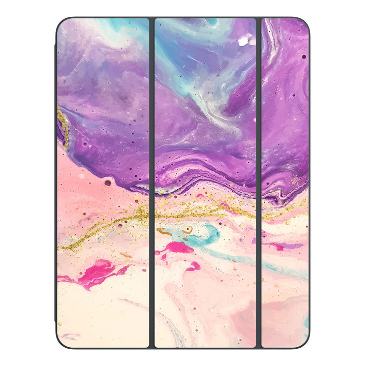 Smart Folio for iPad Pro 13-inch (M4) Oil Paint Series Purple Swirl Skin