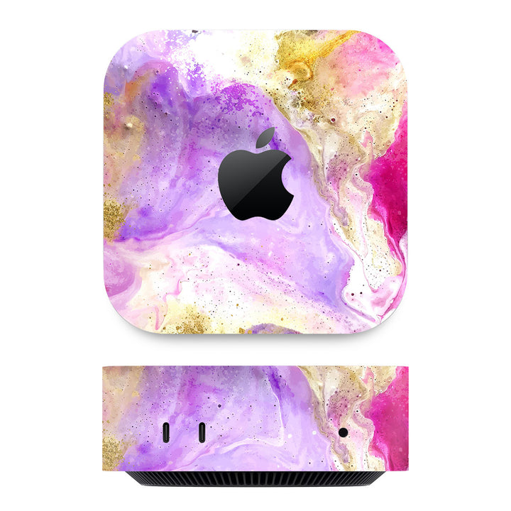 Mac Mini M4 Oil Paint Series Rainbow Swirl Skin