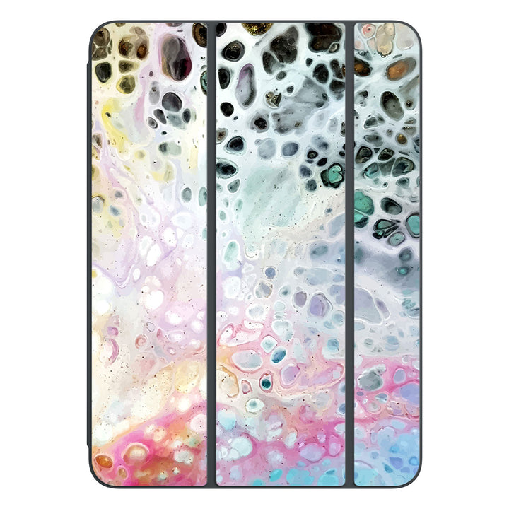 Smart Folio for iPad Pro 11-inch (M4) Oil Paint Series Rainbow Waves Skin