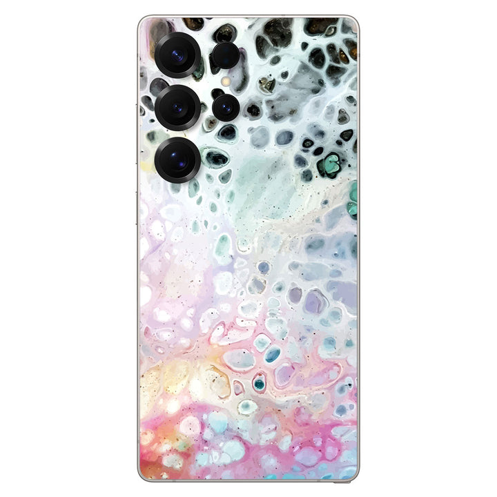 Galaxy S25 Ultra Oil Paint Series Rainbow Waves Skin