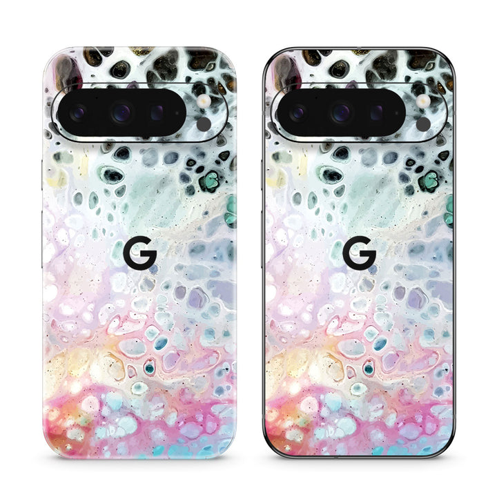 Pixel 9 Pro Oil Paint Series Rainbow Waves Skin