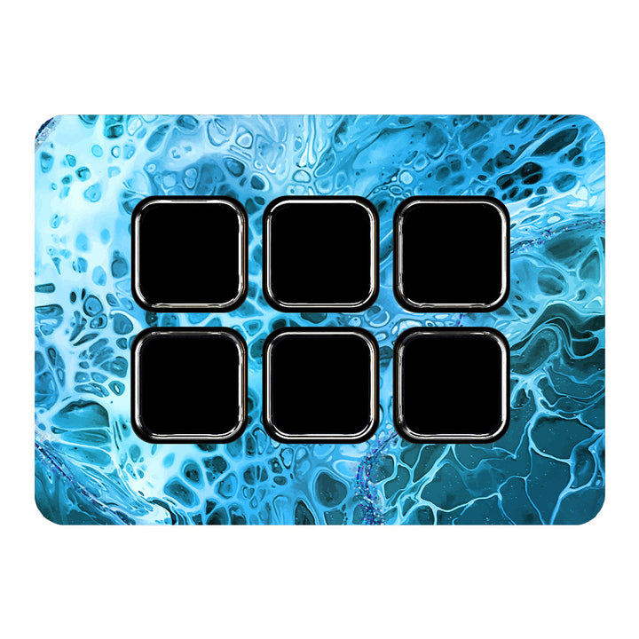 Elgato Stream Deck Mini Oil Paint Series Teal Waves Skin