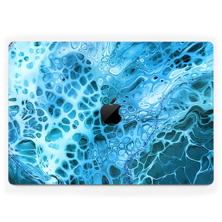 MacBook Pro 16" (2024 M4) Oil Paint Series Teal Waves Skin