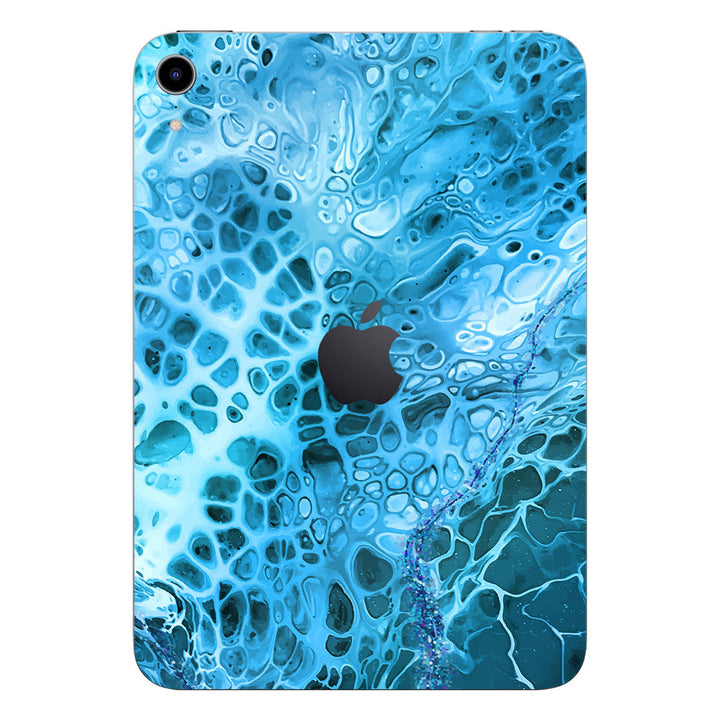 iPad Mini 7 (A17 Pro) Oil Paint Series Teal Waves Skin